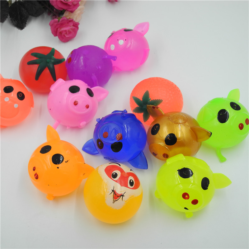 聚厚缘礼品发泄水球发泄猪头减压整蛊发泄水果发泄球出气玩具特色个性