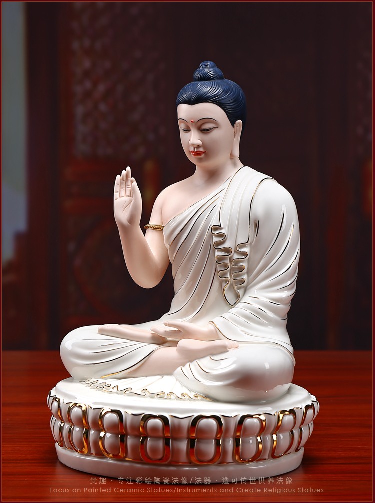造趣zaoqu陶瓷佛像南无本师释迦牟尼佛东南亚泰国如来佛家用供奉摆件