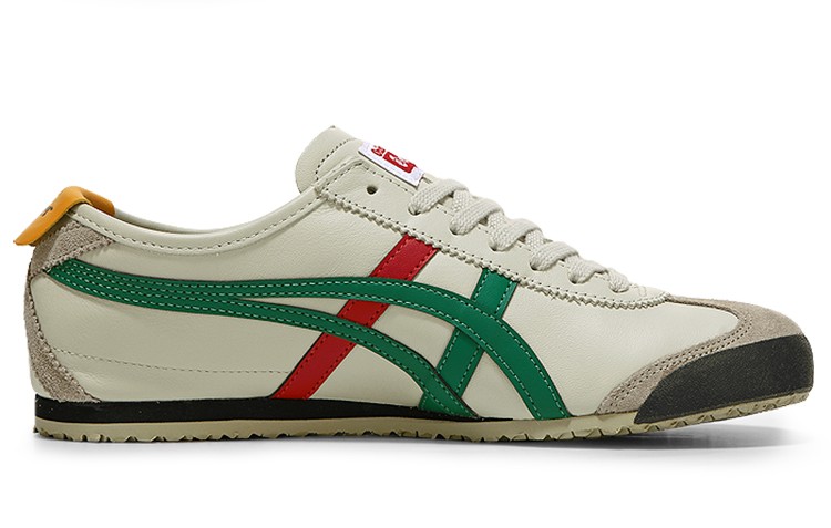 onitsukatiger鬼冢虎休闲鞋男女运动鞋mexico 66奶白绿dl408-1684