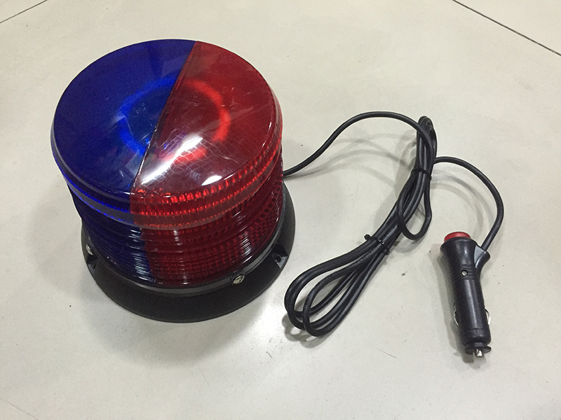 圆形吸顶式校车警灯 车载led爆闪灯饰 红蓝爆闪1个