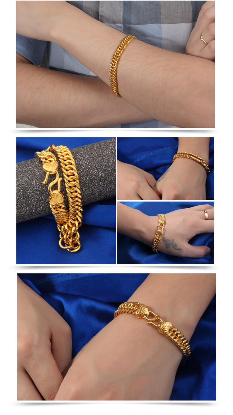 福强珠宝 黄金手链 999足金马鞭霸气足金手链 男款 送礼 a4021 53.