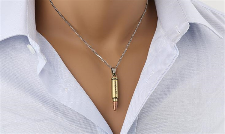 喜来星 欧美版配饰品长款合金子弹壳项链百搭