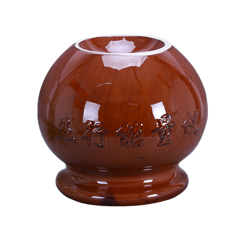 特大号陶瓷拔罐器家用拔火罐陶瓷火罐太极罐凹底陶瓷五行罐15厘米口径