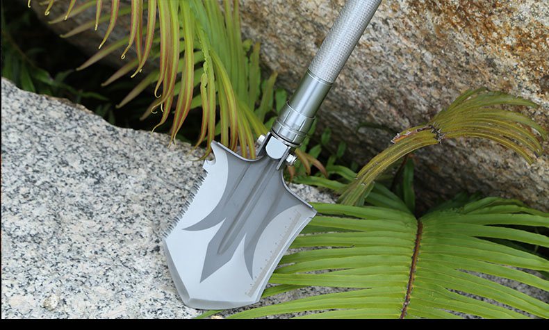 防身车载铁锹钓鱼野外求生折叠兵工铲军工藏獒铲公兵铲防身棍钓鱼用