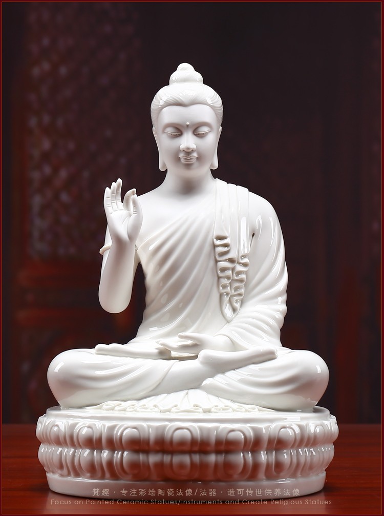 造趣zaoqu陶瓷佛像南无本师释迦牟尼佛东南亚泰国如来佛家用供奉摆件