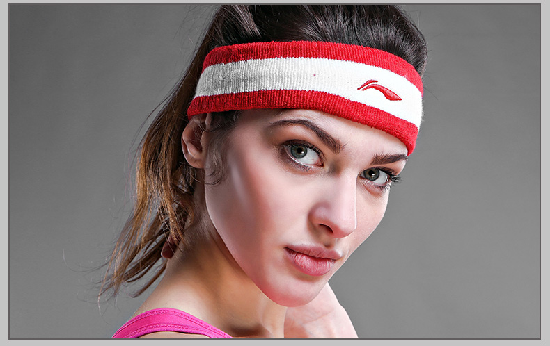 李宁(li-ning) 头带 运动头带男女健身棉质弹力吸汗防滑夜跑步头箍吸