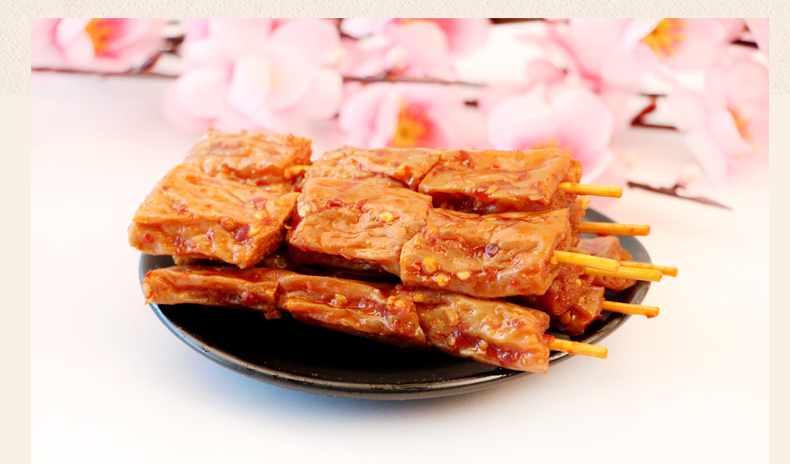 邬辣妈 90g*8包素羊肉串湖南特产豆干制品香辣爽口熟食麻辣辣条 香辣