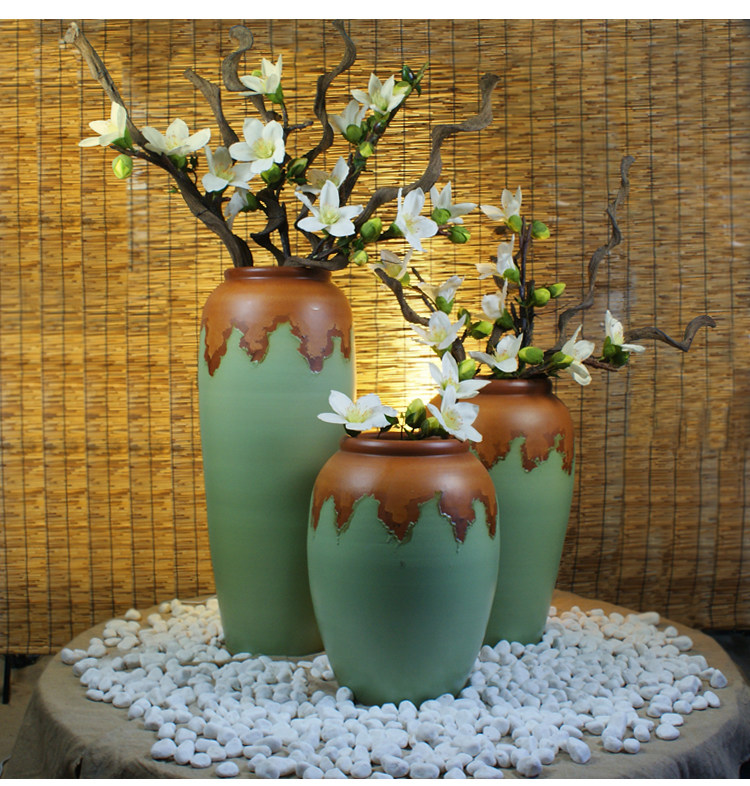 现代欧式景德镇陶瓷落地大花瓶摆件客厅别墅会所酒店插花陶罐组合 4