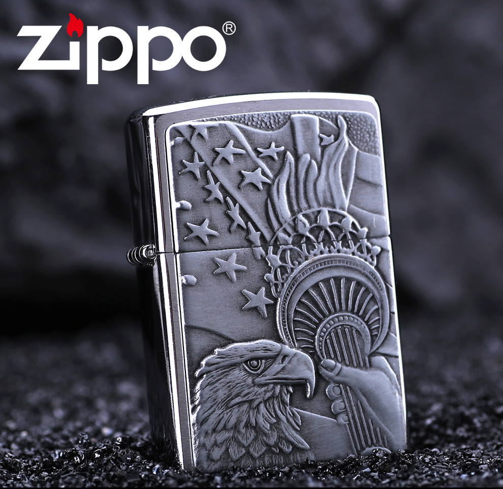 美国zippo煤油打火机 20895哈雷自由火炬鹰 原装正版防风
