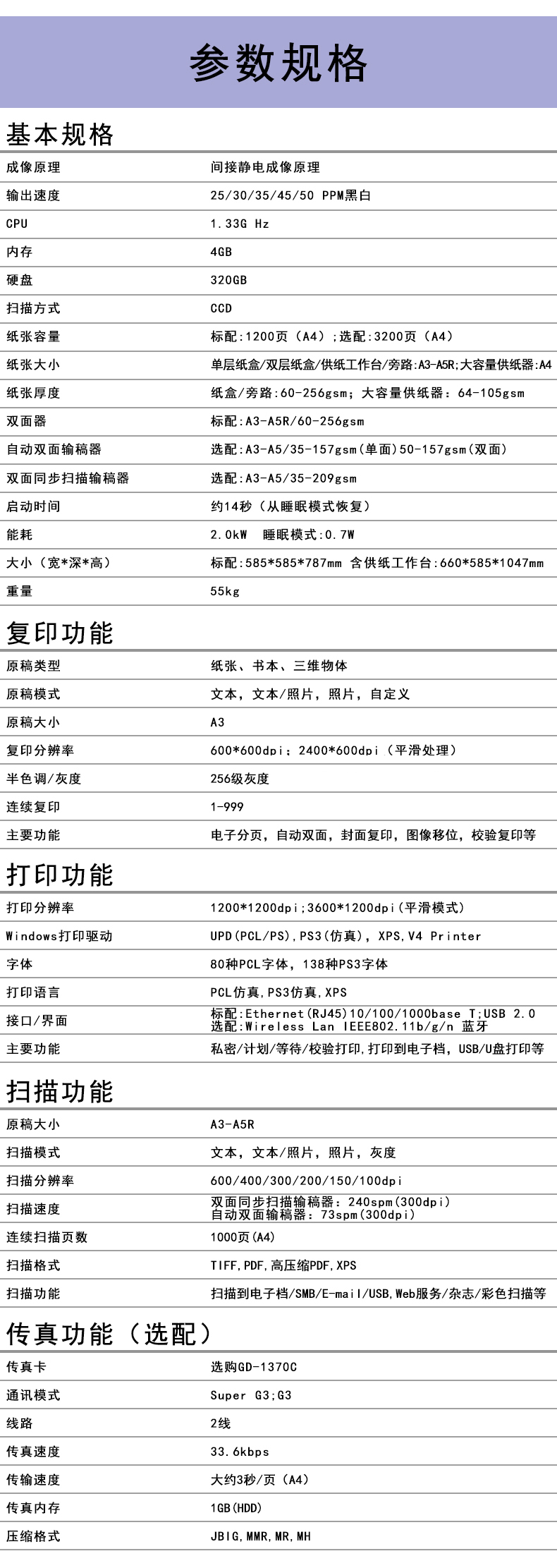 东芝（TOSHIBA） 复印机A3 A4激光黑白数码复合机 多功能打印一体机 复印机 打印复印扫描 3018A标配 双层纸盒(图3)