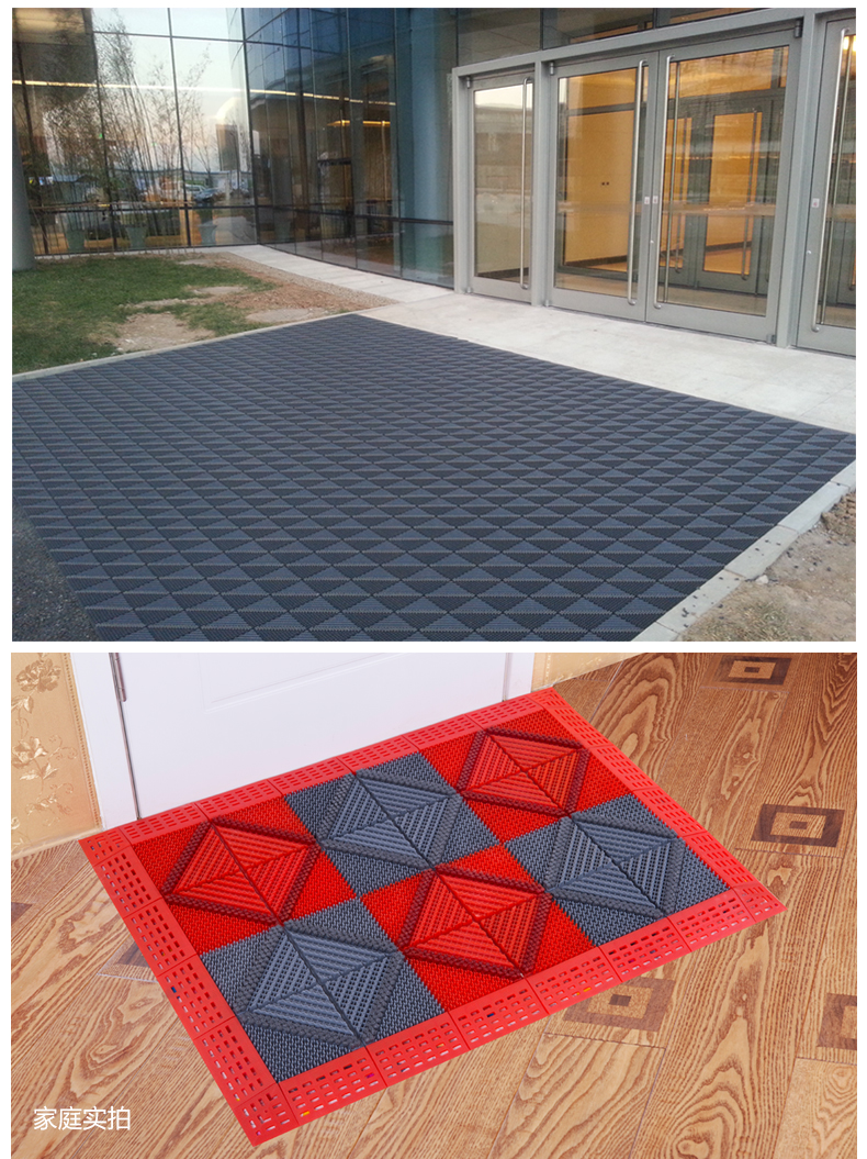 众诺中田室外拼接地垫门厅进门门口三合一拼接地垫镂空防滑除尘酒店