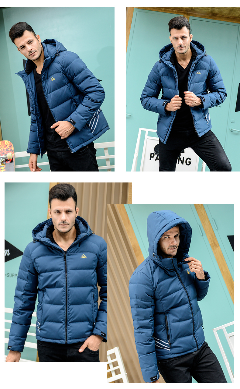 杰奥羽绒服男短款白鸭绒加厚新品商场同款商务休闲冬装外套男士羽绒服