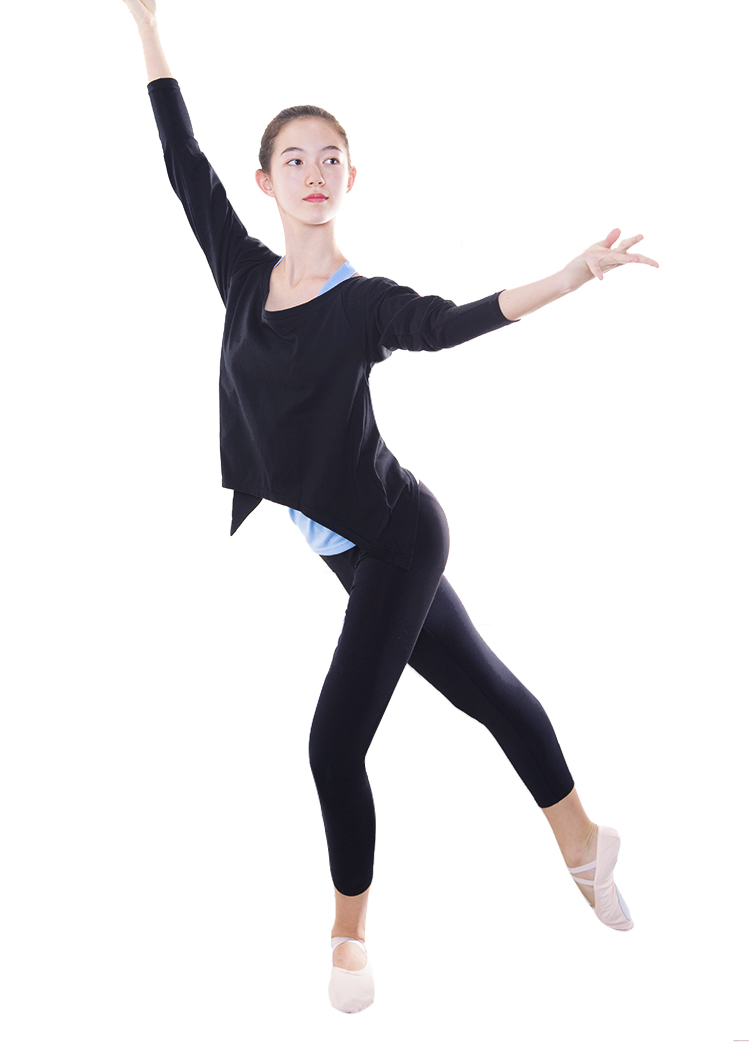 dansgirl丹诗戈 舞蹈服芭蕾舞服练功服成人舞蹈上衣棉质两件套女现代