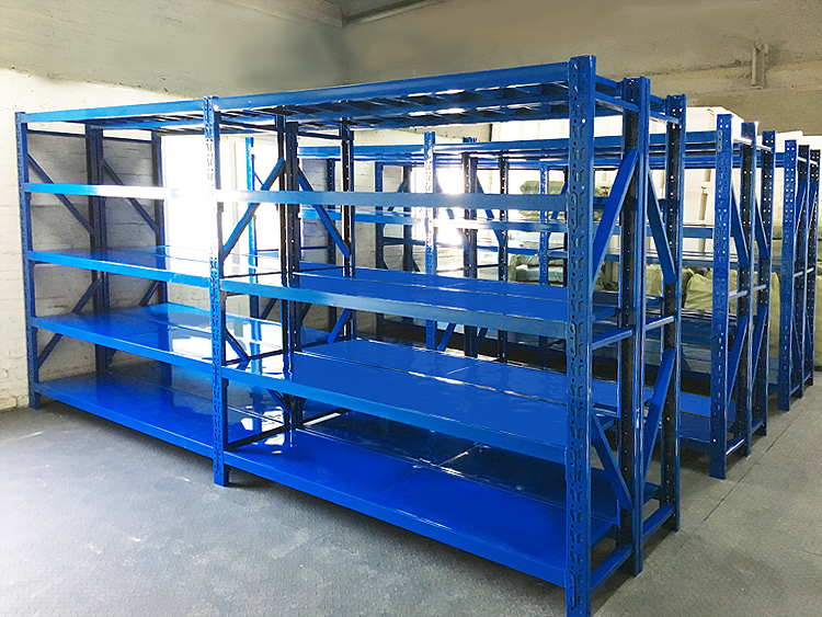 皇鹏中型货架置物架仓储铁架单层承重280kg 浅白色 150*50*200cm【图