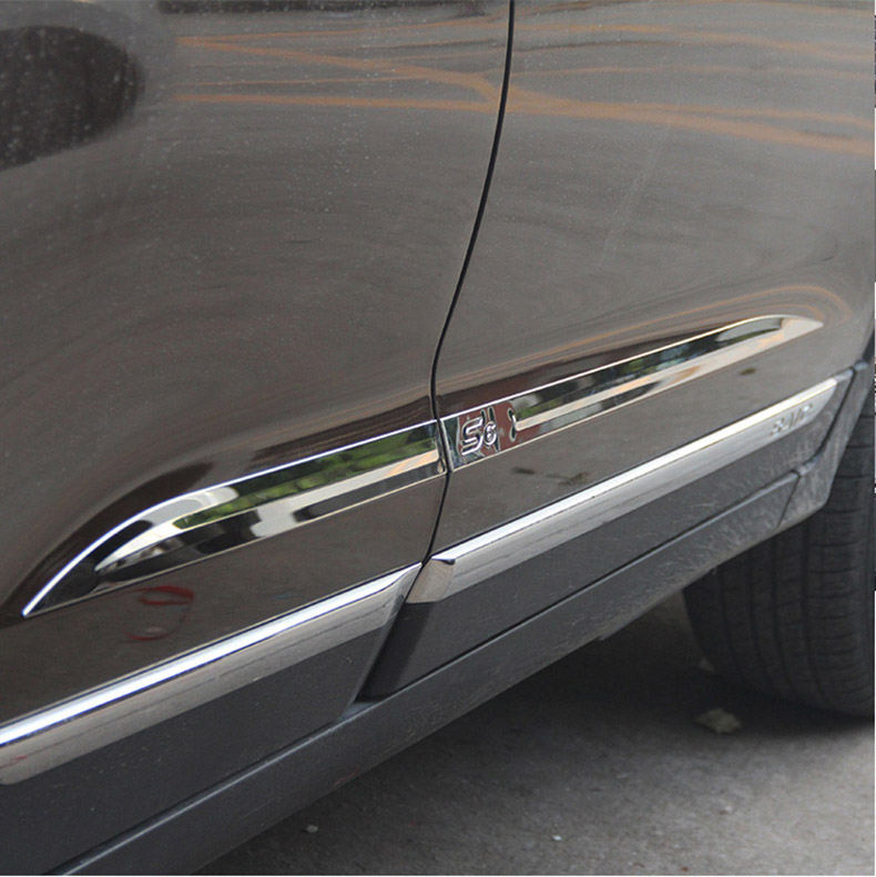 汽车装饰 车身装饰件 爱装酷 爱装酷 北汽幻速s6车门防撞条 不锈钢门