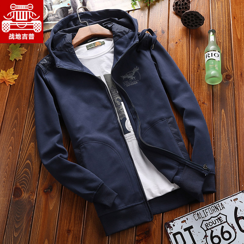 战地吉普AFS JEEP春装新款长袖衬衫纯棉 男