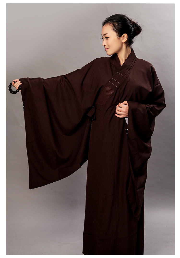 居士服男女海青僧服海清 黑色 45码/185cm