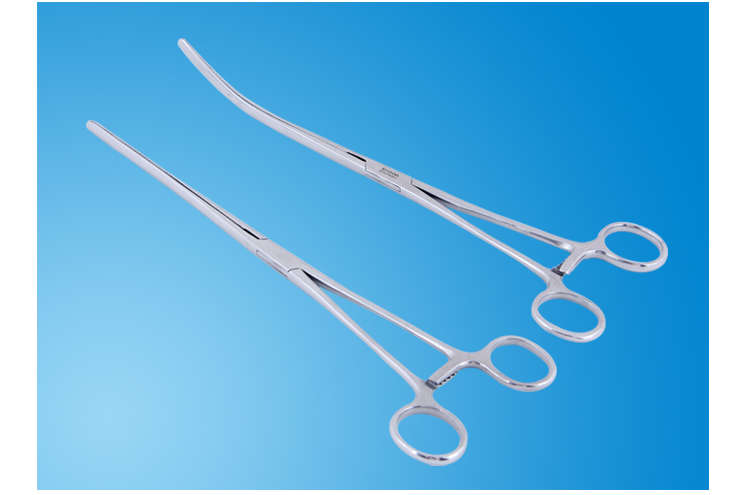 双鹿 不锈钢肠钳24cm宠物专用狗狗裁耳钳 25cm弯头