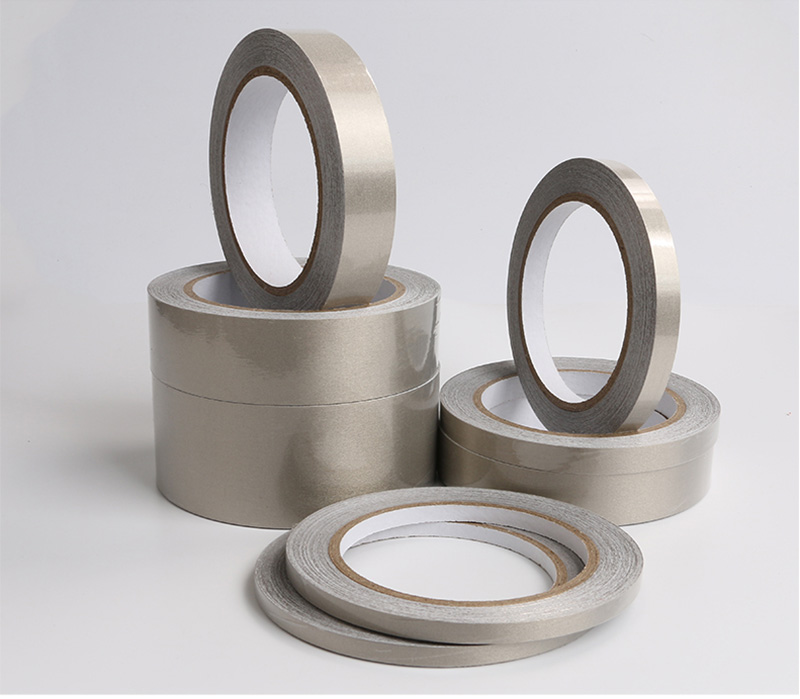 鑫鸿新 抗干扰屏蔽隔离电磁波 平纹单面带胶双面导电50米胶带导电布