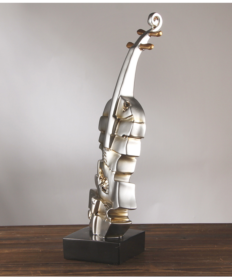 biying北欧简约小提琴摆件创意家居客厅书房软装工艺品摆设礼品礼物