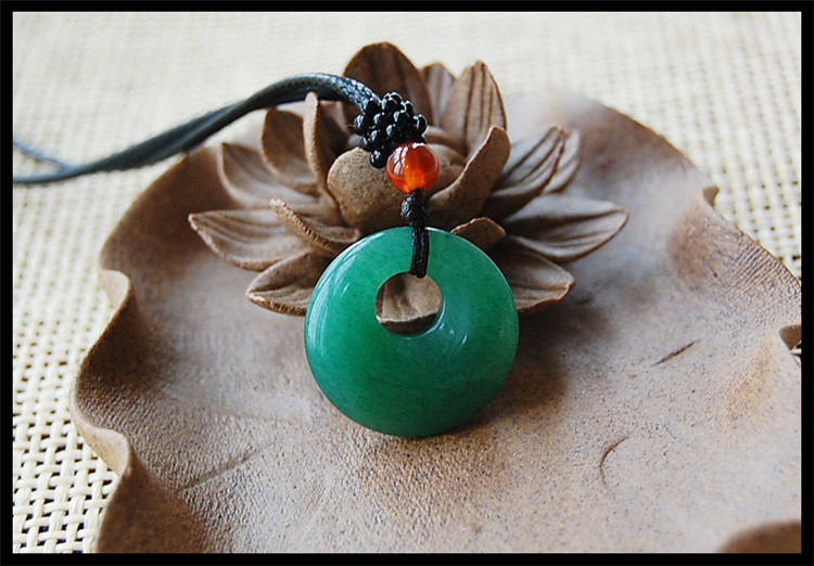 至翠斋 东陵玉吊坠 个性时尚百搭东陵玉玉石吊坠平安扣挂件 男女款