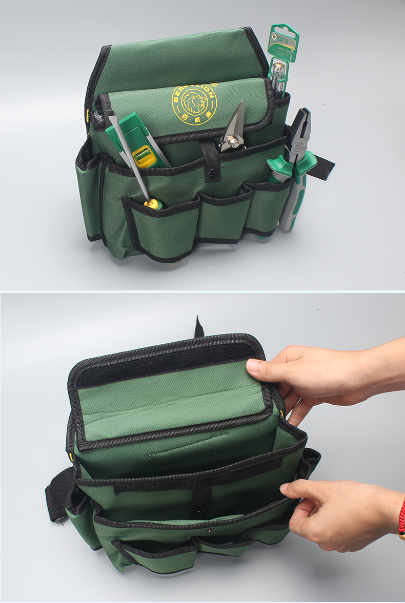 百威狮帆布工具包多功能腰包电工腰包五金维修挂包牛津布工具袋dgd006