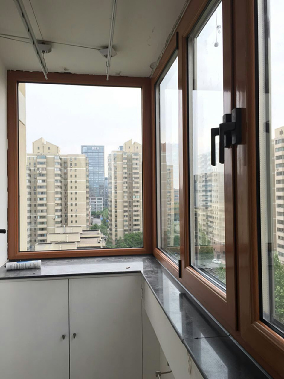 断桥铝门窗封阳台阳光房铝包木门窗铝合金平开窗超强隔音窗平开推拉窗