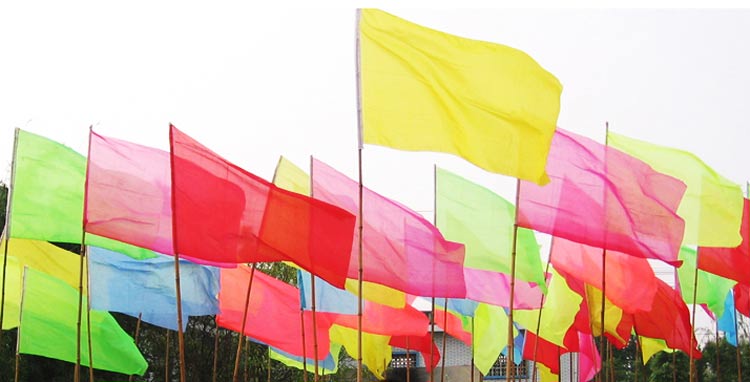 彩旗彩色旗子旗帜刀旗多色广告旗红黄蓝绿粉色彩旗五彩旗帜单红色飘旗