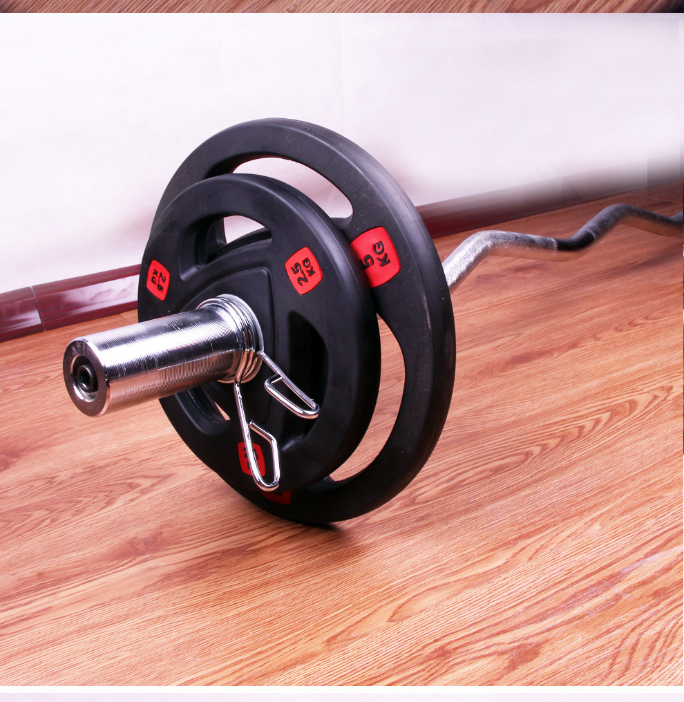 2米抓举举重杠直杆曲杆打孔杠铃片奥杆 1.2米曲奥杆