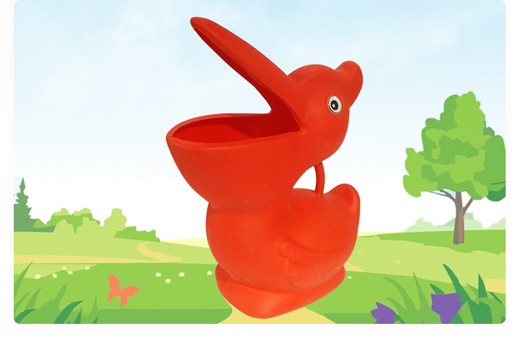 乐林源 卡通动物果壳箱 幼儿园塑料动物造型垃圾桶 儿童果皮桶卫生桶