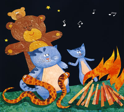 利用动物们之间的差异性,如"高狐狸和矮狐狸带着礼物来了","深鉾熊