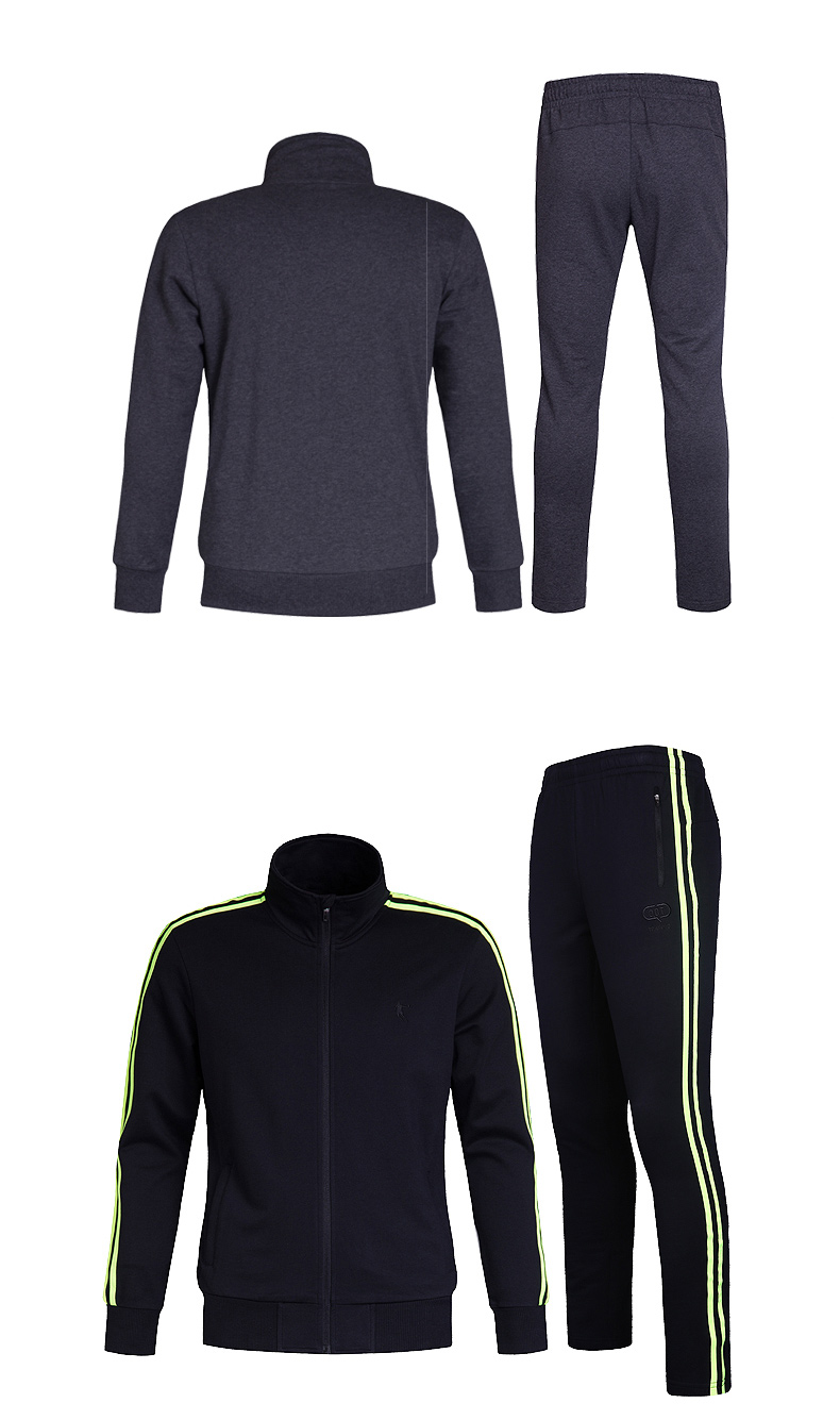 乔丹 情侣运动套装 2017秋两件套 男女健身跑步休闲时尚卫衣立领长袖