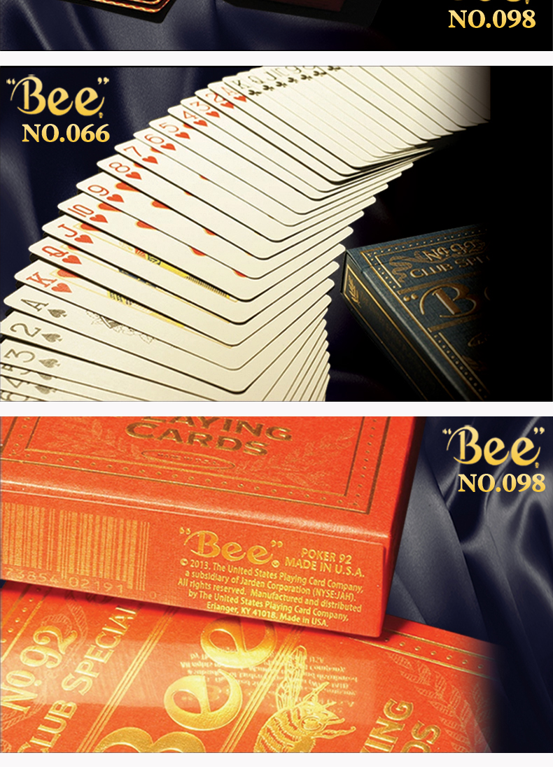 小蜜蜂扑克牌 金蜜蜂bee纸牌烫金收藏创意扑克 帝皇蜜蜂一副_ 6折现价
