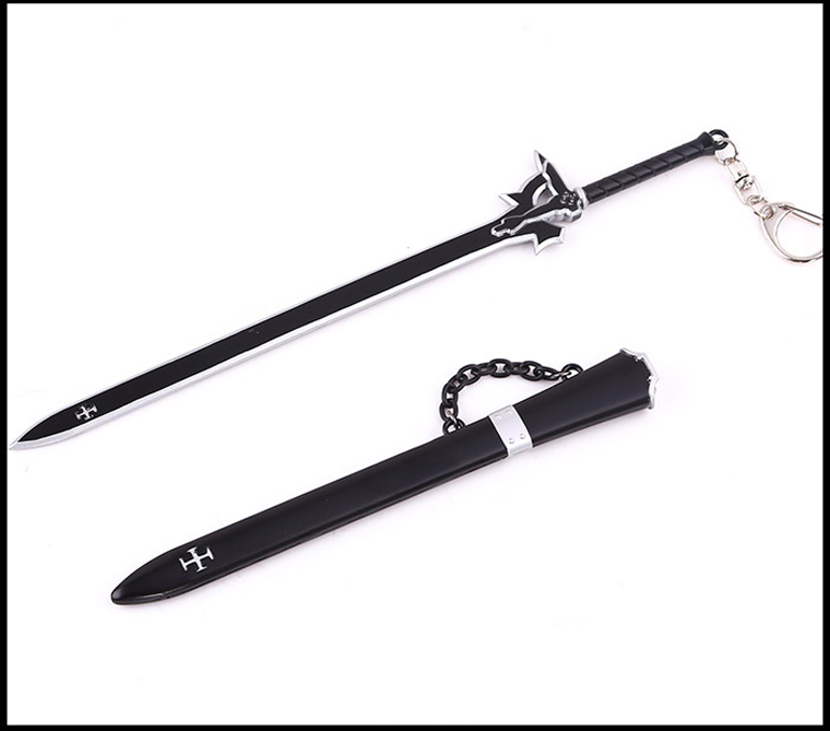 刀剑神域模型桐谷和人桐人阐释者逐暗者白剑亚丝娜带鞘合金模型22cm