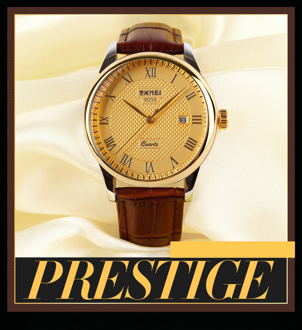 时刻美(skmei)情侣手表 男士潮流经典皮带男表 男女学生石英表时尚