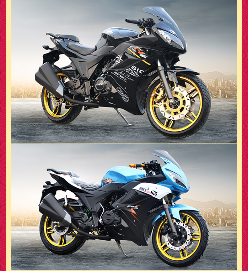 坤铃 地平线r款摩托车 可上牌跑车s款大跑车街跑休闲跑车大排量趴赛