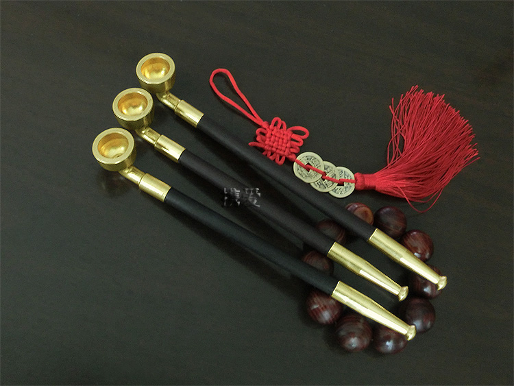 旱烟袋锅子老式手工烟袋锅加长烟斗老人烟袋杆 50厘米 大号锅内直径2.