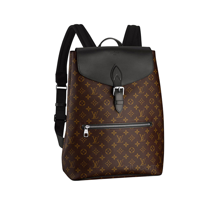 louis vuitton 路易·威登 男士palk系列老花印双肩包 m40637 棕色 f