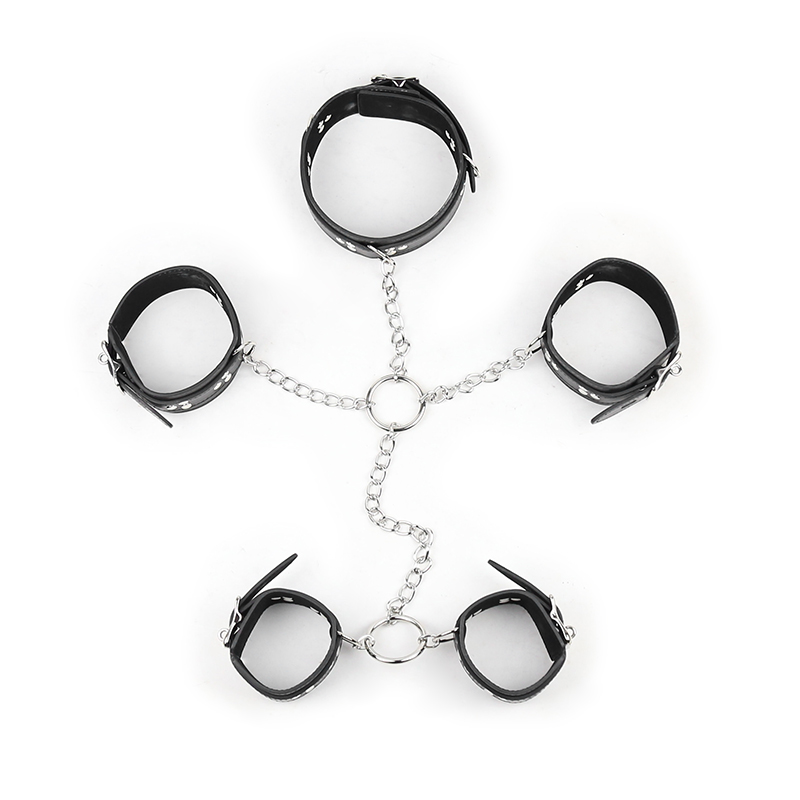 hottime束缚上身限制锁链项圈脚手铐sm情趣用品男女用器具夫妻激情