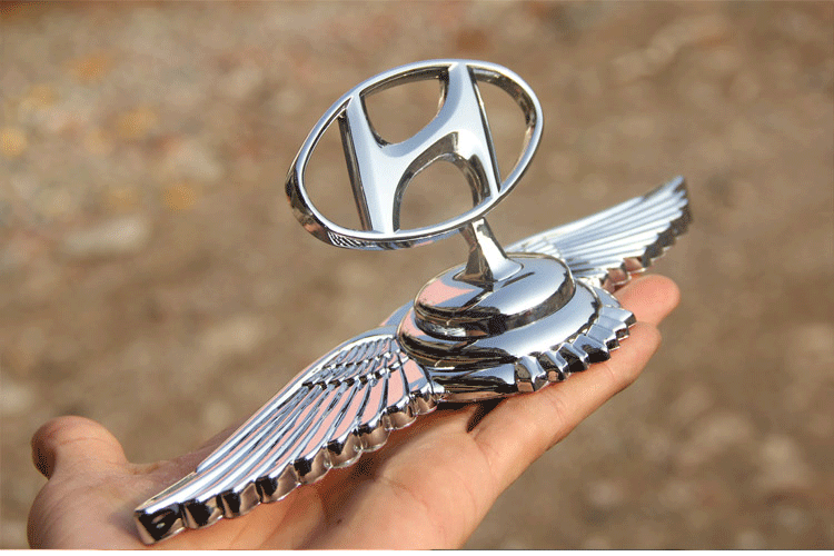 海崎 现代车标立标飞鹰标汽车标车贴立标 索纳塔瑞纳伊兰特 朗动 ix35