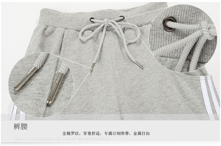 
                                        文狄春季款运动裤女纯棉宽松运动休闲裤女跑步女裤大码显瘦卫裤女1020 黑色 L                