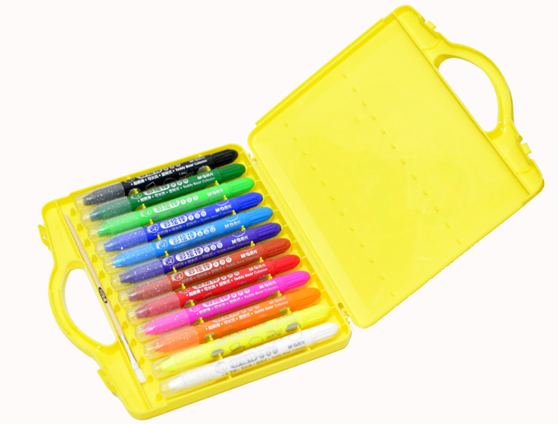 晨光水溶彩绘棒旋转式12色/24色/36色/48色 画棒蜡笔炫彩棒可水洗 q