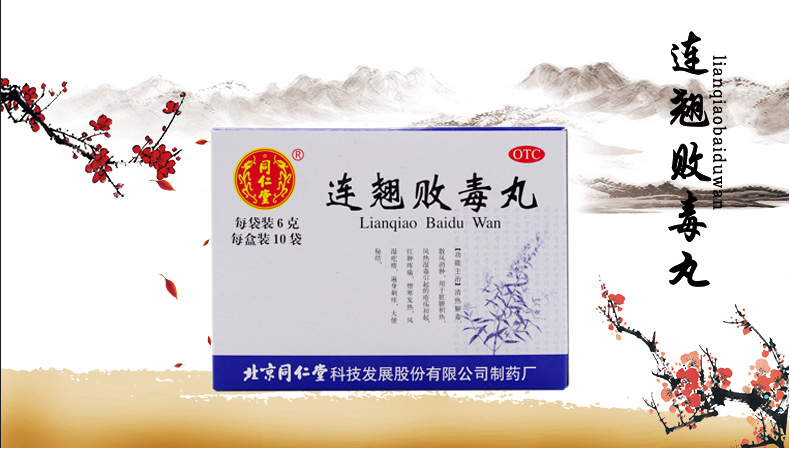同仁堂 连翘败毒丸 10袋 清热解毒散风消肿疮疡大便秘结发痒药品