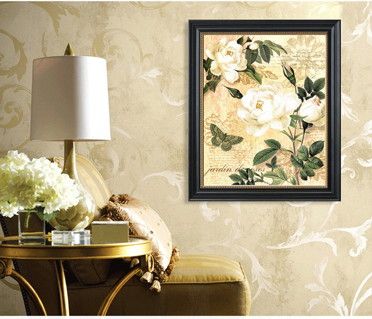 艾舍丽 美式装饰画客厅沙发背景墙画餐厅现代玄关欧式壁画新古典百合