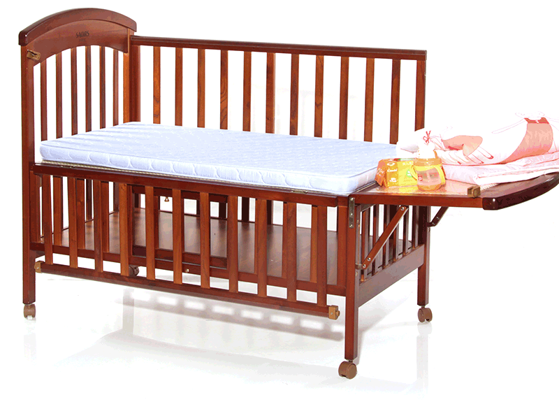 小硕士婴儿床实木宝宝床多功能游戏bb床整床可摇童床 婴儿床 椰棕床垫