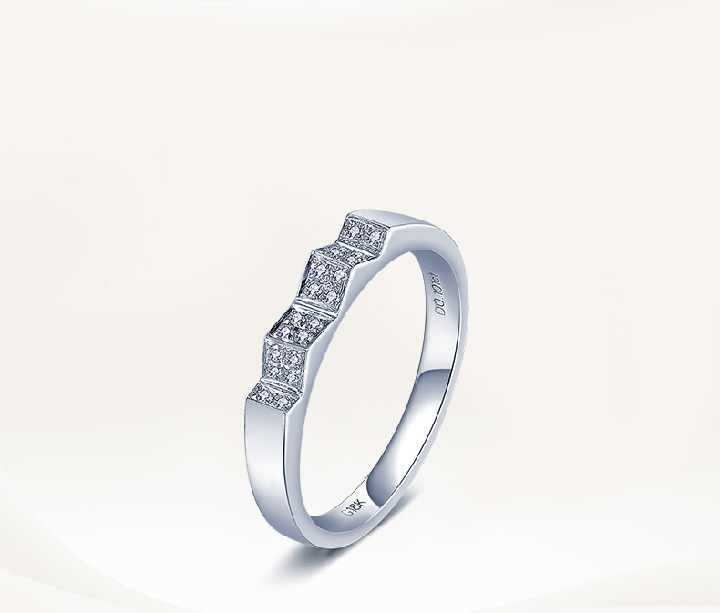 ido真爱加冕系列18k金pt950钻石红宝石对戒结婚钻石对戒定制男戒18k