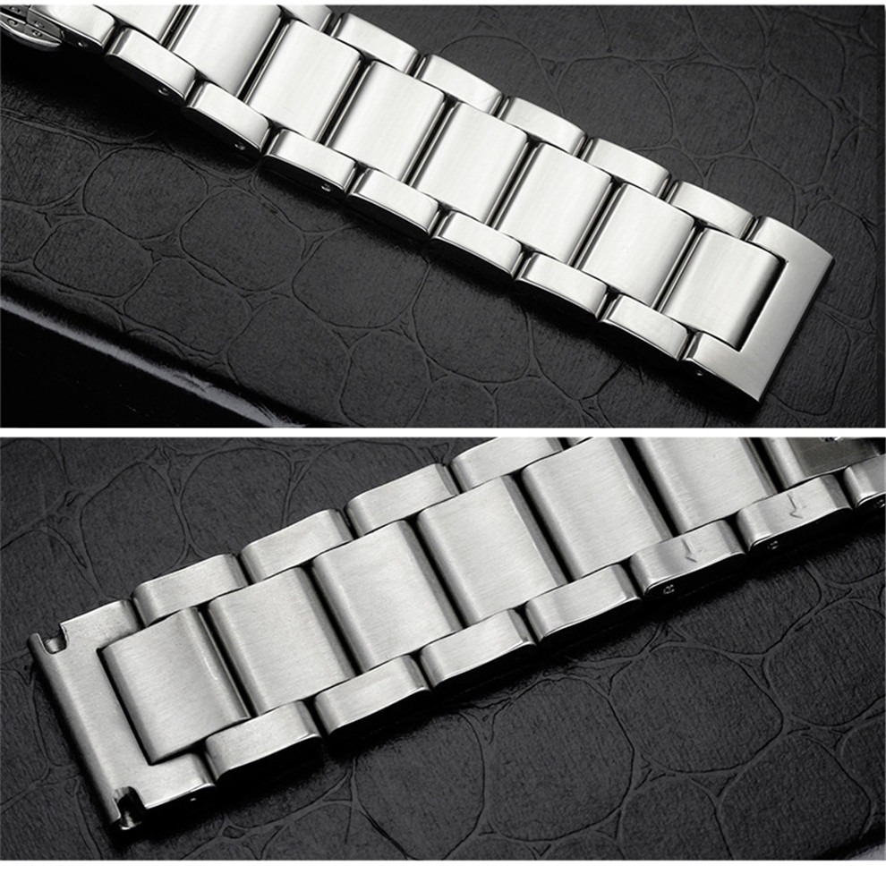 于天梭钢表带天王美度精工铁达时卡西欧浪琴万国不锈钢手表配件钢表带