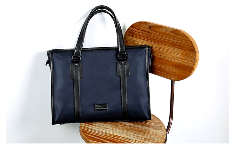 卓凡尼·华伦天奴(giovanni valentino) 男士商务公文包 布配皮手提包