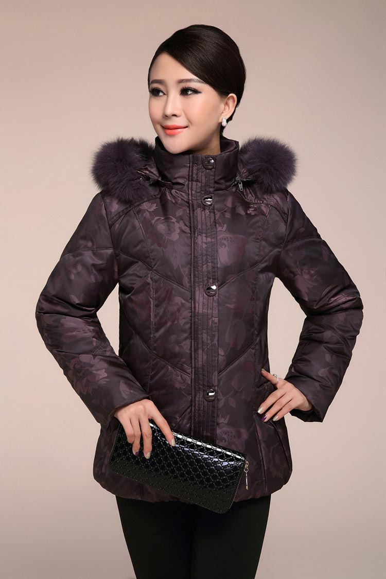 艾柯滢中老年女装秋冬装中年大码妈妈装保暖羽绒服x-5116 金色 6xl