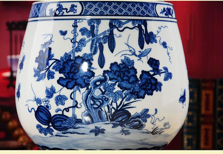 
                                                            ciwuyu陶瓷普洱茶罐 茶叶缸储茶罐大号泡菜坛子七子饼茶盒罐 丝瓜腰鼓罐                